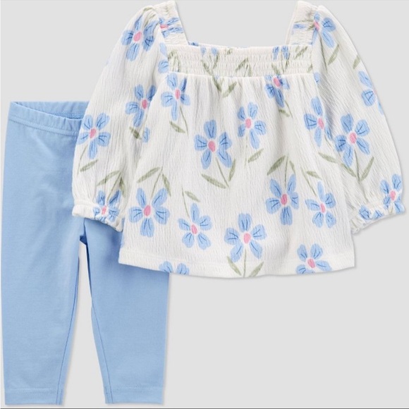 Carter's Other - Carters just one you baby girl floral printed top & pant set